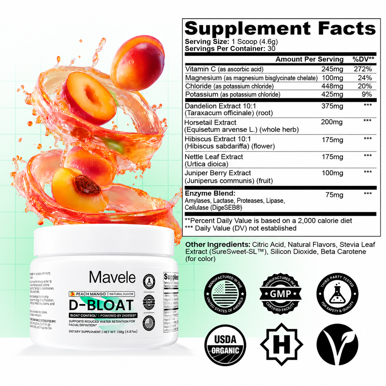 D-BLOAT Daily Debloat Powder - 30 Servings